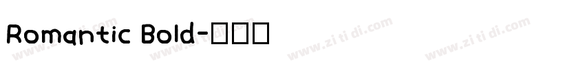 Romantic Bold字体转换